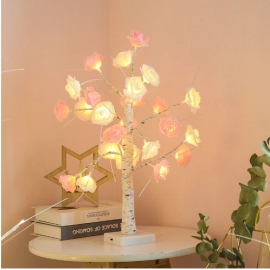 Christmas Rose Glow Colorful Tree Light LED Bedhead Floor Light Living Room